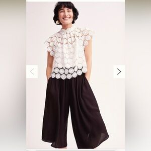 Anthropologie Daisy Lace top